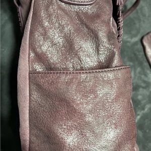 HOBO Large Plum Graphite Sheila and Wristlet